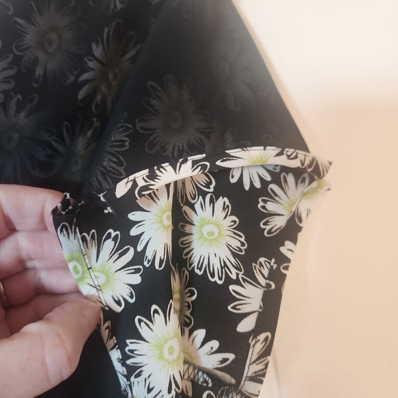 Vintage 90s Express International Maxi Dress Daisy Black Mesh Size 5/6 - Picture 16 of 16